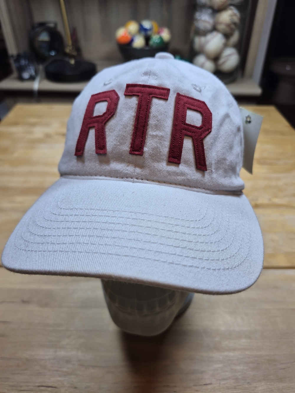 Unisex Cream Baseball Cap with Red RTR Patch Univ Of Alabama